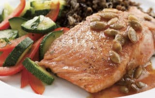 Salmon with Pepita-Lime Sauce