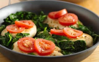 Herb Chicken with Spinach and Tomatoes