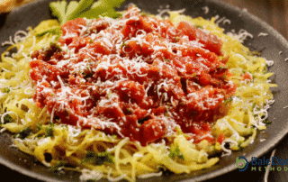 easy vegan marinara spaghetti squash